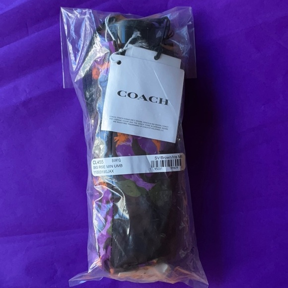 ☔️ COACH MINI UMBRELLA IN SIGNATURE ROSE PRINT ☔️ - Picture 9 of 16